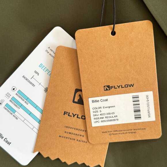 NWT 2025 Women’s Flylow Billie Coat Ski Snowboard Jacket, Evergreen, Size Small - Picture 7 of 9